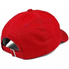 Baseball Caps World's Best Pappy Embroidered Soft Crown 100% Brushed Cotton Cap - Red - CT17Z38GZGI $16.96