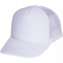 Baseball Caps Trucker SUMMER MESH CAP- Neon Orange - White - C311CG3DEVD $6.94