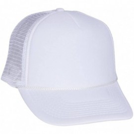 Baseball Caps Trucker SUMMER MESH CAP- Neon Orange - White - C311CG3DEVD $6.94