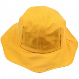 Sun Hats Women Sun Hats UV Protection Wide Brim Foldable Bucket Hat Beach Hat - Yellow - C018E9UH849 $25.91
