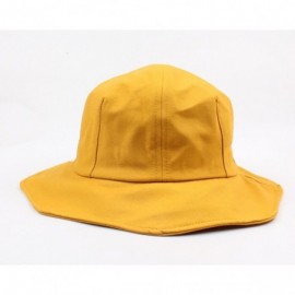 Sun Hats Women Sun Hats UV Protection Wide Brim Foldable Bucket Hat Beach Hat - Yellow - C018E9UH849 $25.91