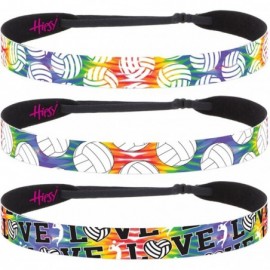 Headbands Cute Adjustable No Slip I Love Volleyball Headbands for Girls & Women - Volleyball Mixed Tie Dye 3pk - C5188G6EOQM ...