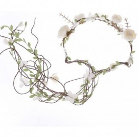 Headbands Newly arrived Rattan Flower Vine Crown Tiaras Necklace Belt Party Decoration - Ivory - C112I2XO6LH $11.90