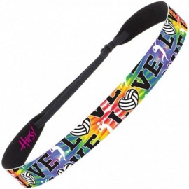 Headbands Cute Adjustable No Slip I Love Volleyball Headbands for Girls & Women - Volleyball Mixed Tie Dye 3pk - C5188G6EOQM ...