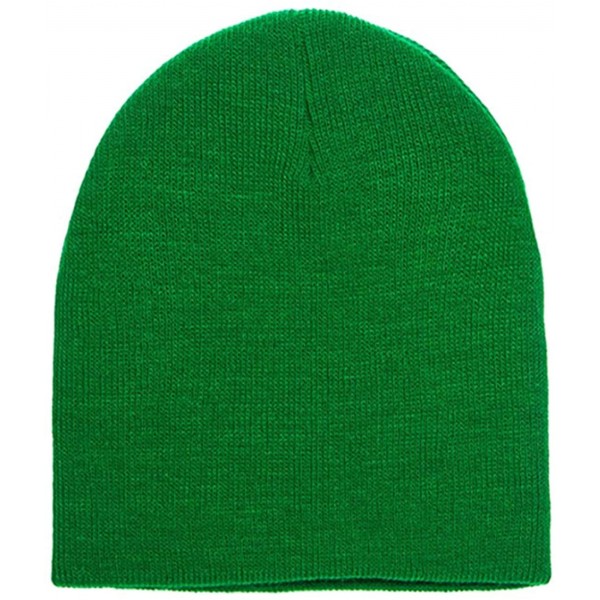 Skullies & Beanies Flexfit Yupoong Knit Beanie Cap - Kelly - C518H9O94IS $11.83