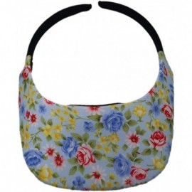 Visors Original Size Print Sport Sun Visor - Blue Floral - CO18TOOHOYW $18.07