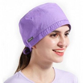 Newsboy Caps Women's Anti Dust Working Cap Adjustable Cotton Cap with Sweatband for Women and Men - Purple2 - CZ199S6GRLN $15.99