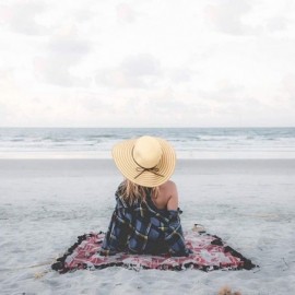 Sun Hats Packable UPF Straw Sunhat Women Summer Beach Wide Brim Fedora Travel Hat 54-59CM - 91559_orange - CS1983WZEKS $21.33