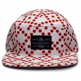Baseball Caps Flower 5 Panel Biker Hat - Red Dots - CR121SCC1P7 $9.82
