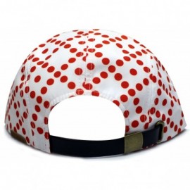 Baseball Caps Flower 5 Panel Biker Hat - Red Dots - CR121SCC1P7 $9.82