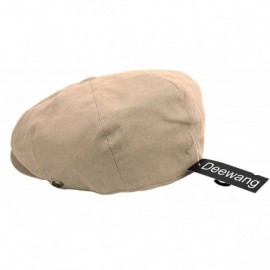 Newsboy Caps Mens Newsboy Cap- Patchwork Cabbie- Driving Cap- Light Weight Applejack Hat - Khaki - CD17AZOSCR9 $13.28