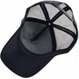 Baseball Caps Unisex Animal Mesh Trucker Hat Snapback Square Patch Baseball Caps - Black Eagle - C118TWXY2DA $14.56