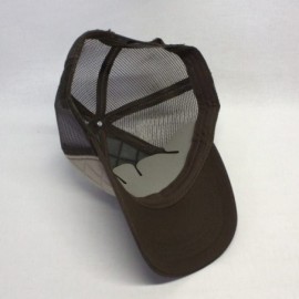 Baseball Caps Plain Cotton Twill Mesh Adjustable Snapback Low Profile Baseball Cap - Quilt Brown/Khaki/Brown - C418EZEM9MX $9.76