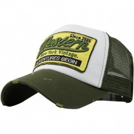 Baseball Caps Clearance Embroidered Summer Mens Cap Mesh Hats Casual Hip Hop Hats Baseball Caps Sun Hats - Green - CR18CZQUC9...