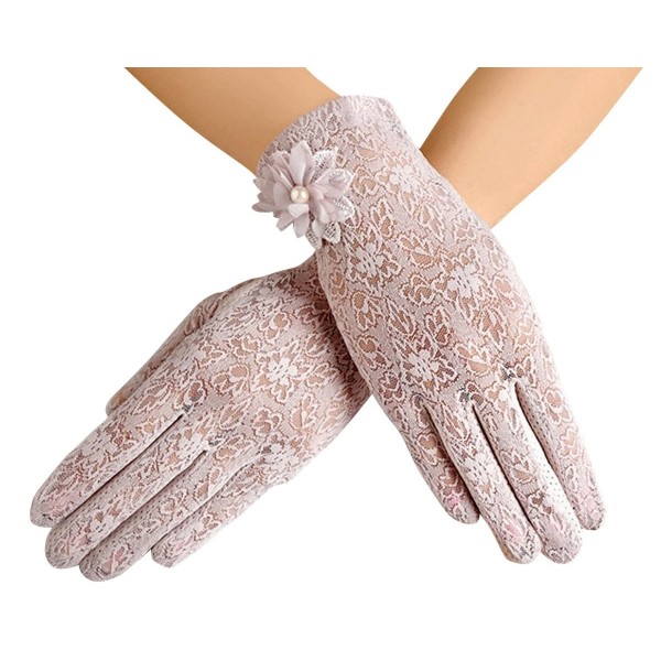 Headbands Bridal Gloves Lace Wedding Party Evening Short Gloves - A Light Purple - CY12EQBL6HL $24.60
