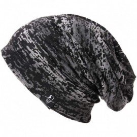 Skullies & Beanies Mens Slouchy Beanie Skull Cap Summer Thin Baggy Oversized Knit Hat B301 - B081-black - CF18CK0DR0M $9.21