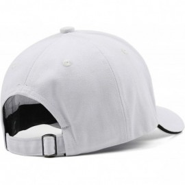 Sun Hats Mens Womens Cool Cap Flat Adjustable Fits Snapback-Mossberg-Golf Hat Performance - White-41 - CF18ONKL7ZM $14.30