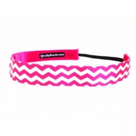 Headbands Women's Chevron Pink One Size Fits Most - Double Pink/White Satin - CA11K9XCP21 $11.46