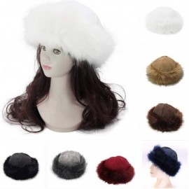 Bomber Hats Faux Fur Winter Fashion Hat Headband Cap Snow Hat Russion Style Warm Cap - Brown - CA18LINXAZM $11.41