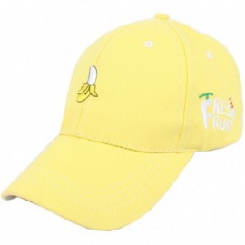 Baseball Caps Dad Hat Women Mens - Baseball Caps Fruit Orange Pink Yellow- Adjustable Strap Back - Yellow - CC18GEC3IWD $8.56