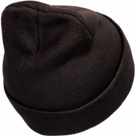 Skullies & Beanies Solid Color Long Beanie - Black - CQ112V08R3V $11.68