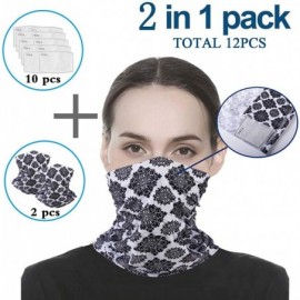 Balaclavas Bandanas Gaiter Carbon Filters Outdoors - 2pcs Neck Gaiter+10pcs Filter-05 - CK198N4XUHU $29.51