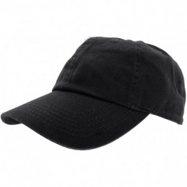 Baseball Caps Baseball Caps 100% Cotton Plain Blank Adjustable Size Wholesale LOT 12 Pack - Black - C2183CCGC2Q $40.22