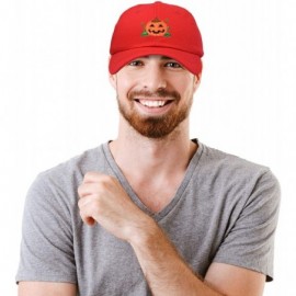 Baseball Caps Jack-O-Lantern Halloween Pumpkin Hat Mens Womens Baseball Cap - Red - CY18YZILILC $11.25