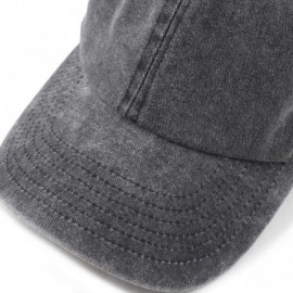 Baseball Caps 100% Cotton Pigment Dyed Low Profile Dad Hat Six Panel Cap - 1. Black - CS189A38LY7 $10.56