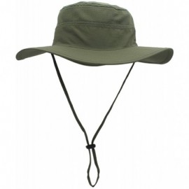 Bucket Hats Wide Brim Sun Hat Mesh Bucket Hat Lightweight Bonnie Hat Perfect for Outdoor Activities - Grass Green - C7180CSMA...