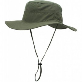Bucket Hats Wide Brim Sun Hat Mesh Bucket Hat Lightweight Bonnie Hat Perfect for Outdoor Activities - Grass Green - C7180CSMA...