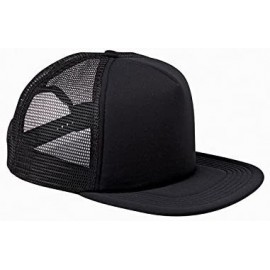 Baseball Caps 5-Panel Foam Front Trucker Cap (BX030) - Black/White - CR11UCUBKXV $9.01