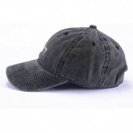 Skullies & Beanies Vintage Distressed Bad-Hair-Day-Embroidery Baseball-Cap Dad-Hat - Unisex Washed Cotton Hat - Black - CD18G...