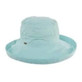 Sun Hats Women's Cotton Hat with Inner Drawstring and Upf 50+ Rating - Aqua - C0119CUZZ1Z $26.25