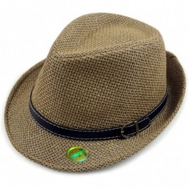 Fedoras Straw Breathable Summer Beach Sun Shade Fedora Cuban FFH283DKAK - CO121UIZ6MT $16.82