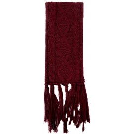 Skullies & Beanies Hat Scarf Gloves 3pcs Sets Autumn Winter Women's Hat Caps Knitted Warm Scarf - Wine Red - CK18L7G4QZW $19.12