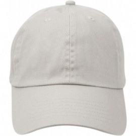 Baseball Caps Washed Low Profile Cotton and Denim Baseball Cap - Stone - CP12NZ6NEJ5 $9.34