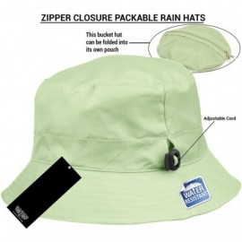 Rain Hats Adjustable Waterproof Bucket Rain Hat in Nylon- Easy to fold CL3056 - Cl3056mint - CN18IRW657I $13.78
