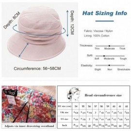 Sun Hats Packable Sun Bucket Hats for Women with String Beach SPF Protection Bonnie Gardening 55-59cm - Gray_69027 - CC18OTS2...