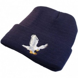 Skullies & Beanies Men's Winter ski Cap Knitting Skull hat - Eagle Navy - CV187T7YR6O $14.84