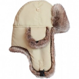 Bomber Hats Knitted Russian Women Winter Aviator Trapper Hat with Faux Fur Lining Hat - Color I - CN189TQIC4C $23.06