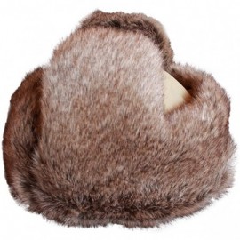 Bomber Hats Knitted Russian Women Winter Aviator Trapper Hat with Faux Fur Lining Hat - Color I - CN189TQIC4C $23.06