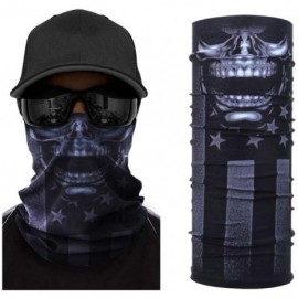 Balaclavas Bandanas Face Scarf-3D Headwear Headband Multifunctional Tube Neck Scarf Unisex - Blackskull - C1198R4UYC4 $10.22