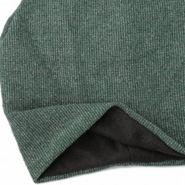 Skullies & Beanies Unisex Heather Tweed/Solid Fleece Lined Slouchy Long Beanie Warm Hat - Green - C112LWW3X1T $12.81