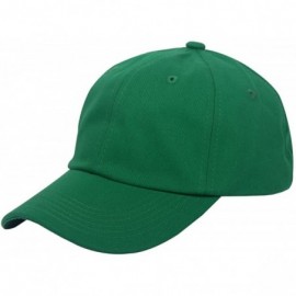 Baseball Caps Cotton Plain Baseball Cap Adjustable .Polo Style Low Profile(Unconstructed hat) - Green - C7185K49SXO $10.30