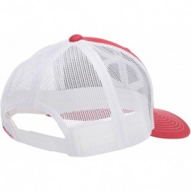 Sun Hats Hats - Snapback- Flexfit- Bucket and Knit - Red/White - C91298X147J $19.76