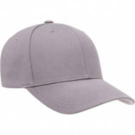 Baseball Caps Cotton Twill Fitted Cap - Grey - CR184EYYGLC $13.35