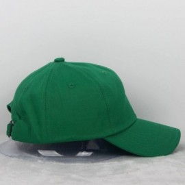 Baseball Caps Cotton Plain Baseball Cap Adjustable .Polo Style Low Profile(Unconstructed hat) - Green - C7185K49SXO $10.30