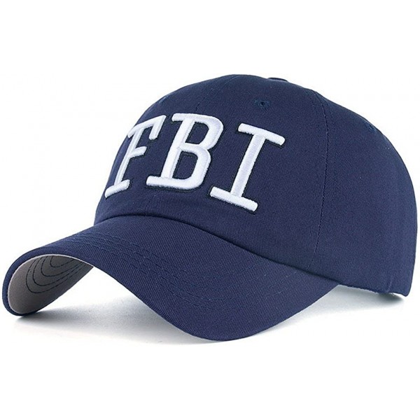 Baseball Caps FBI Hat Women Official Baseball Cap - FBI Hats for Men Agent Hat - Navy - C3189ID8502 $8.28