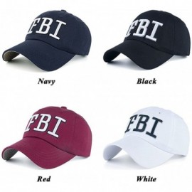 Baseball Caps FBI Hat Women Official Baseball Cap - FBI Hats for Men Agent Hat - Navy - C3189ID8502 $8.28